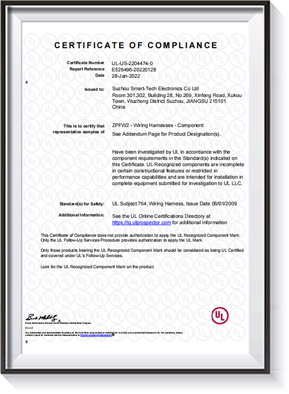 UL Safety - Certificate of Approval